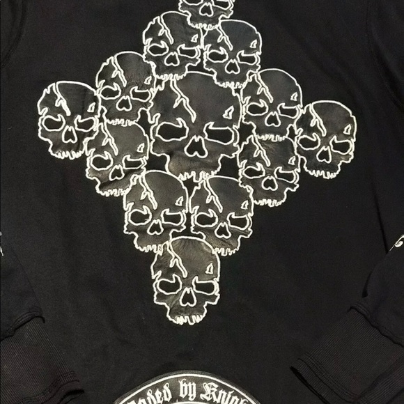 Jaded By Knight Vintage Skulls Leather Lost Angels X Large Hoodie Jacket - Picture 3 of 9